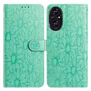 For Honor 200 Daisy Embossed Leather Phone Case(Green)