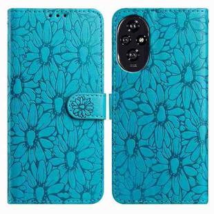 For Honor 200 Daisy Embossed Leather Phone Case(Blue)