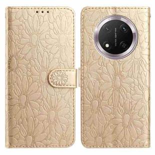 For Honor X9c Daisy Embossed Leather Phone Case(Gold)