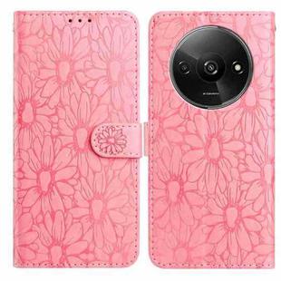 For Redmi A3 Daisy Embossed Leather Phone Case(Pink)