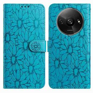 For Redmi A3 Daisy Embossed Leather Phone Case(Blue)