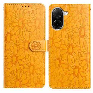 For Redmi A5 4G 173.3mm Daisy Embossed Leather Phone Case(Yellow)