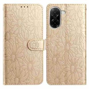For Redmi A5 4G 173.3mm Daisy Embossed Leather Phone Case(Gold)