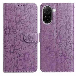 For Redmi A5 4G 173.3mm Daisy Embossed Leather Phone Case(Light Purple)