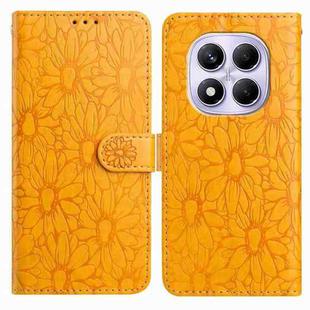For Redmi Note 14 Pro 5G Daisy Embossed Leather Phone Case(Yellow)