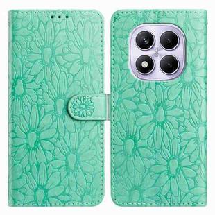 For Redmi Note 14 Pro 5G Daisy Embossed Leather Phone Case(Green)