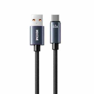 WK WDC-63a 66W USB to Type-C Fast Charging Data Cable, Length: 1.2m(Black)