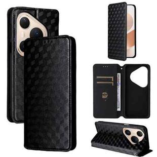 For Huawei Pura 80 Pro 5G / 80 Pro+ 5G Cubic Grid Texture Flip Leather Phone Case(Black)