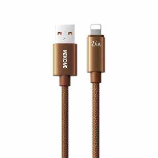 WK WDC-63i 12W USB to 8 Pin Fast Charging Data Cable, Length: 1.2m(Brown)
