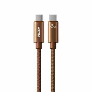 WK WDC-64 PD65W Type-C to Type-C Fast Charging Data Cable, Length: 1.2m(Brown)