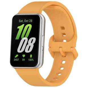 For Samsung Galaxy Fit 4 / 3 xDfind Solid Color Colorful Buckle Silicone Watch Band(Yellow)