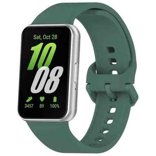 For Samsung Galaxy Fit3 SM-R390 xDfind Solid Color Colorful Buckle Silicone Watch Band(Army Green)