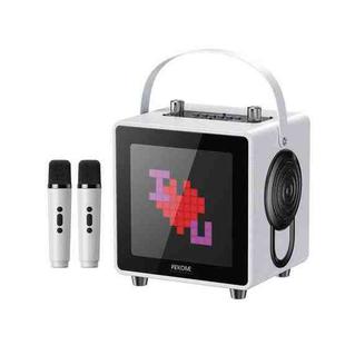 WK Beluga D22 Pixel Desktop Wireless Bluetooth Speaker(White)