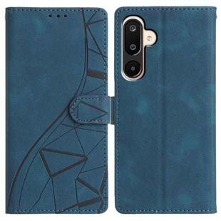 For Samsung Galaxy M16 5G Triangles Embossed Leather Phone Case(Blue)