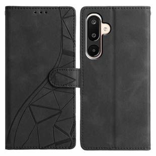 For Samsung Galaxy M16 5G Triangles Embossed Leather Phone Case(Black)