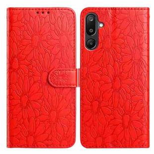 For Samsung Galaxy F16 5G / M16 5G Daisy Embossed Leather Phone Case(Red)