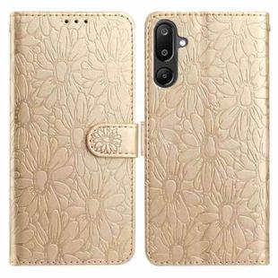 For Samsung Galaxy F16 5G / M16 5G Daisy Embossed Leather Phone Case(Gold)
