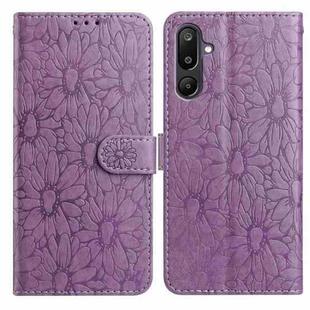 For Samsung Galaxy F16 5G / M16 5G Daisy Embossed Leather Phone Case(Light Purple)