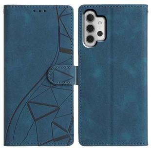 For Samsung Galaxy A13 4G Triangles Embossed Leather Phone Case(Blue)