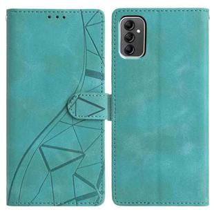 For Samsung Galaxy A13 5G Triangles Embossed Leather Phone Case(Green)