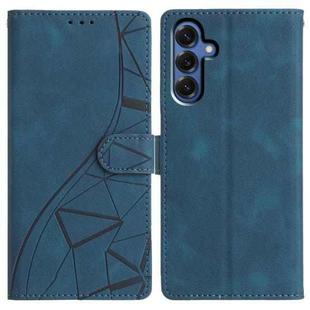 For Samsung Galaxy A34 5G Triangles Embossed Leather Phone Case(Blue)