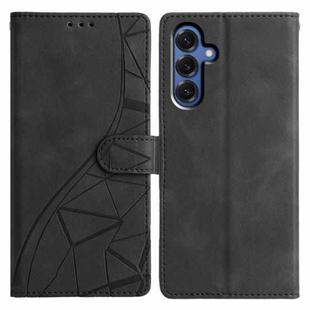 For Samsung Galaxy A36 5G Triangles Embossed Leather Phone Case(Black)