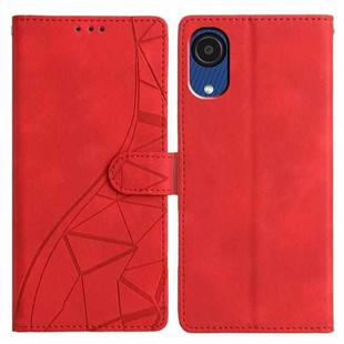 For Samsung Galaxy A03 Core Triangles Embossed Leather Phone Case(Red)