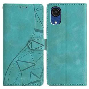 For Samsung Galaxy A03 Core Triangles Embossed Leather Phone Case(Green)