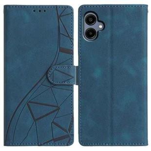 For Samsung Galaxy A05 Triangles Embossed Leather Phone Case(Blue)