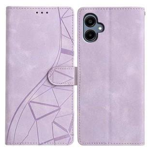 For Samsung Galaxy A06 4G Triangles Embossed Leather Phone Case(Purple)
