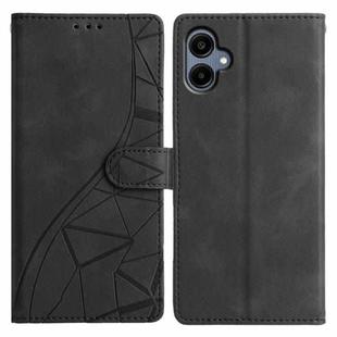 For Samsung Galaxy A06 4G Triangles Embossed Leather Phone Case(Black)