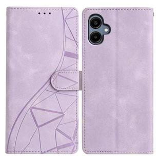 For Samsung Galaxy A07 Triangles Embossed Leather Phone Case(Purple)