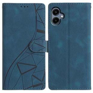 For Samsung Galaxy A07 Triangles Embossed Leather Phone Case(Blue)