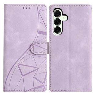 For Samsung Galaxy A17 Triangles Embossed Leather Phone Case(Purple)