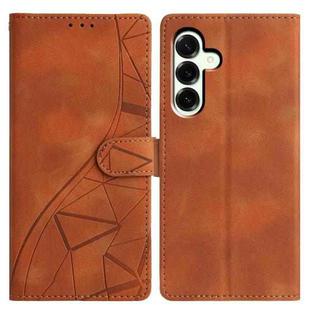 For Samsung Galaxy A17 Triangles Embossed Leather Phone Case(Brown)