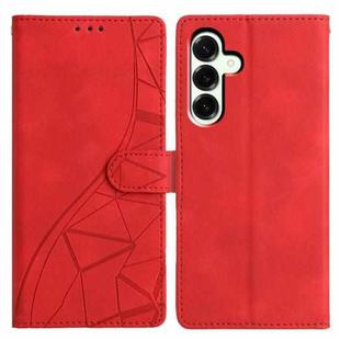 For Samsung Galaxy A17 Triangles Embossed Leather Phone Case(Red)