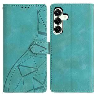 For Samsung Galaxy A17 Triangles Embossed Leather Phone Case(Green)