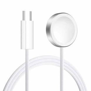 For Apple Watch Series xDfind Aluminum Alloy Shell Magnetic Wireless Watch Charger, Interface:Type-C(White)