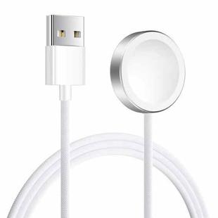 For Apple Watch Series xDfind Aluminum Alloy Shell Magnetic Wireless Watch Charger, Interface:USB-A(White)