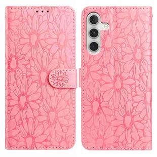 For Samsung Galaxy S23 FE 5G Daisy Embossed Leather Phone Case(Pink)