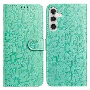For Samsung Galaxy S23 FE 5G Daisy Embossed Leather Phone Case(Green)
