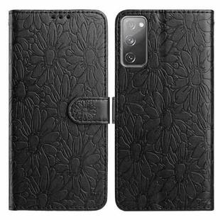 For Samsung Galaxy S20 FE 5G Daisy Embossed Leather Phone Case(Black)