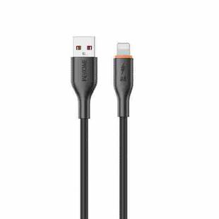 WK WDC-91i 12W USB to 8 Pin Silicone Data Cable, Length: 1.2m(Black)