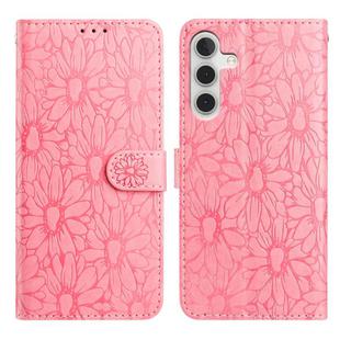 For Samsung Galaxy A54 5G Daisy Embossed Leather Phone Case(Pink)