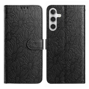 For Samsung Galaxy A34 5G Daisy Embossed Leather Phone Case(Black)