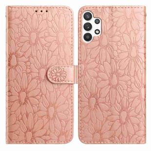 For Samsung Galaxy A32 5G Daisy Embossed Leather Phone Case(Rose Gold)