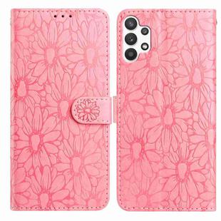 For Samsung Galaxy A32 4G Daisy Embossed Leather Phone Case(Pink)