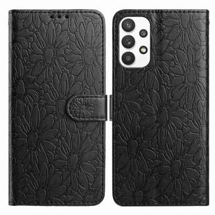 For Samsung Galaxy A23 5G Daisy Embossed Leather Phone Case(Black)