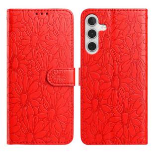 For Samsung Galaxy A16 4G / 5G Daisy Embossed Leather Phone Case(Red)