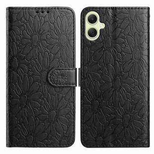 For Samsung Galaxy A06 4G / 5G Daisy Embossed Leather Phone Case(Black)